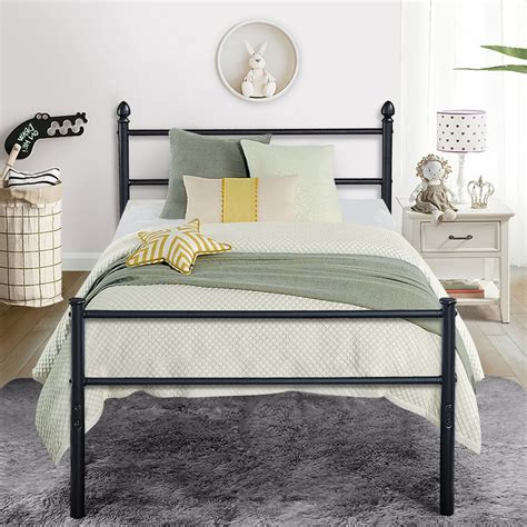 metal bed frame twin with a box spring|twin bed box spring only.